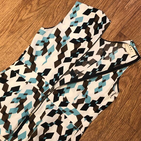 Marni Winter Edition 2012 Abstract Geometric Sleeveless Peplum Blouse Size EU 40 - Picture 6 of 10